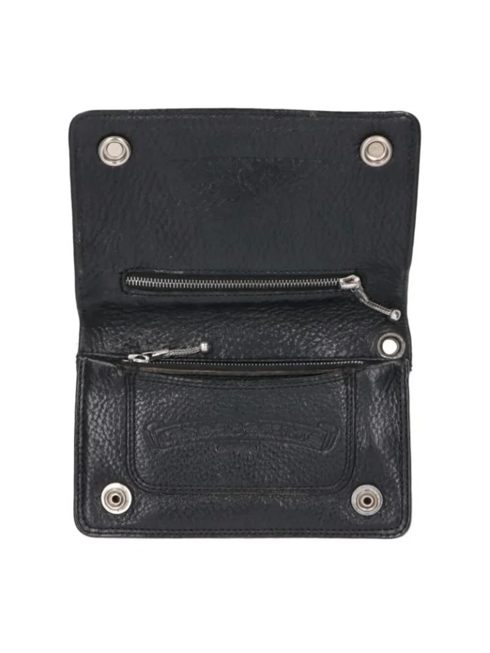 Chrome Hearts Cross Button Leather Wallet